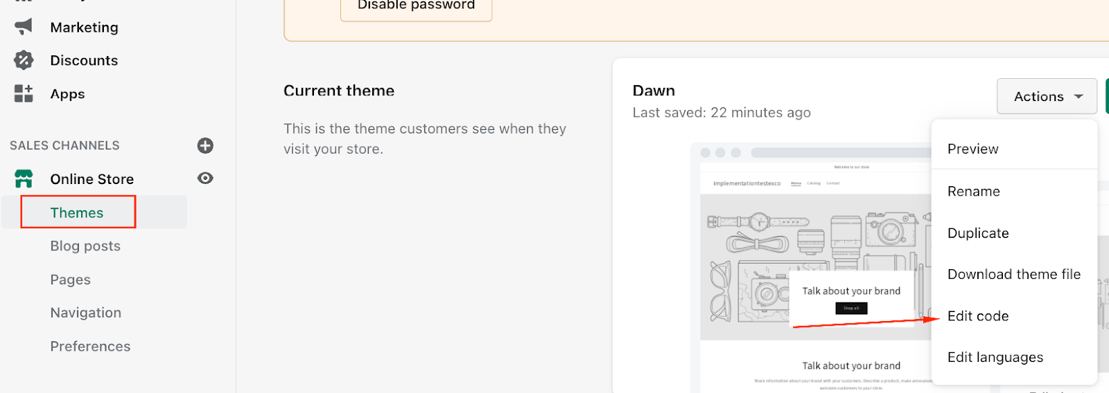 shopify-editcode